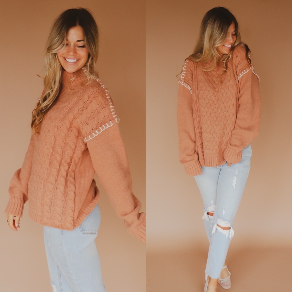apricot sweater